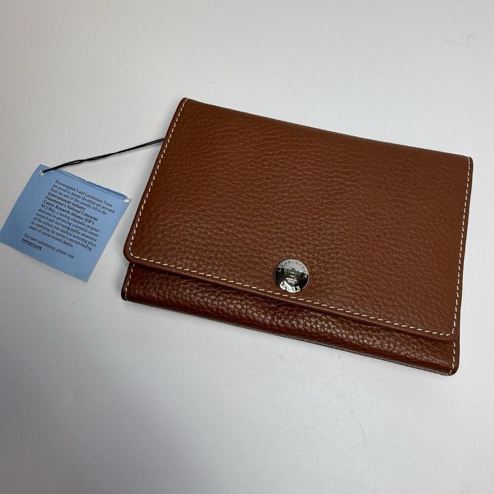 Lambertson Truex Brown Pebbled Leather Jewelry Travel Case New
